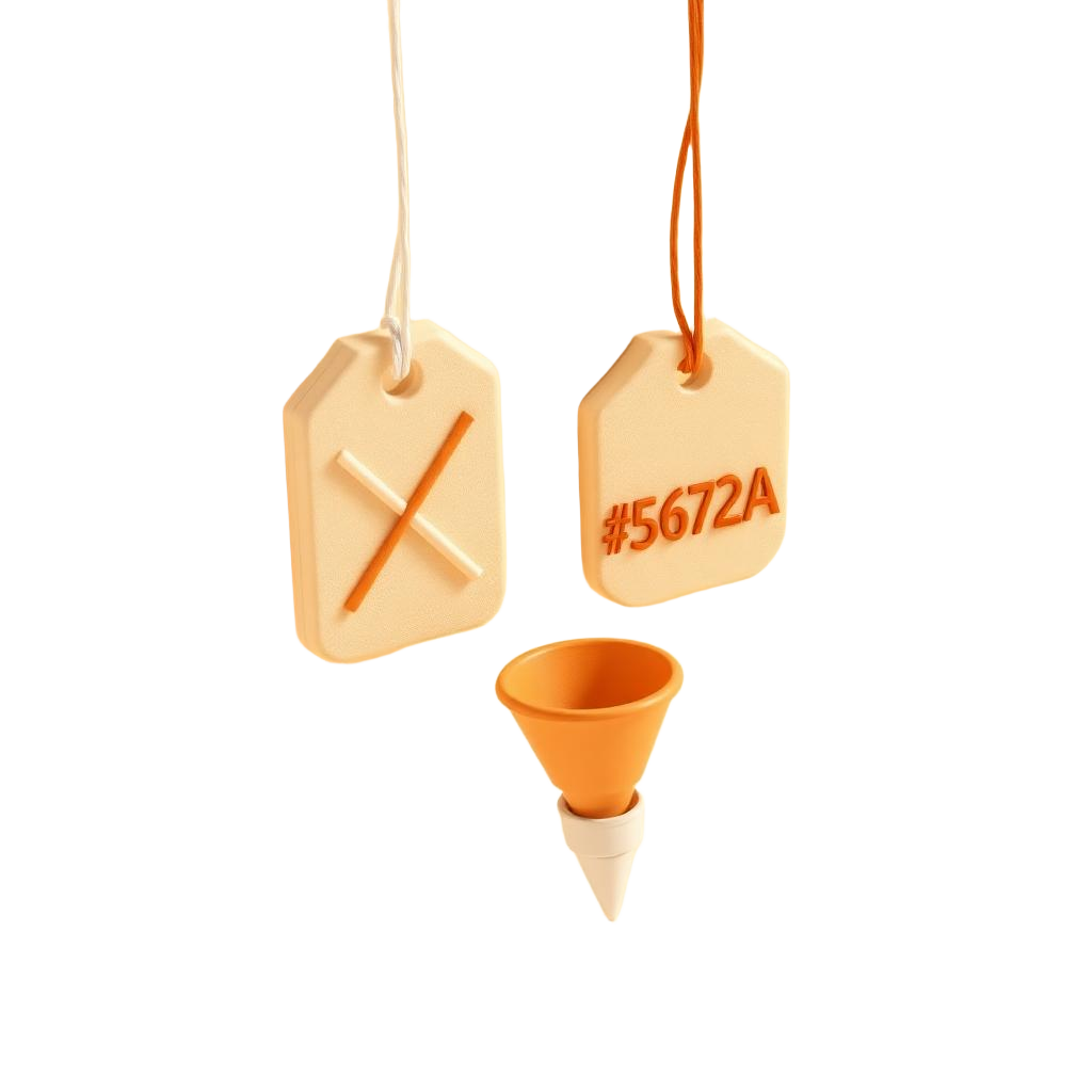 Étiquettes de prix et funnel en pâte à modeler